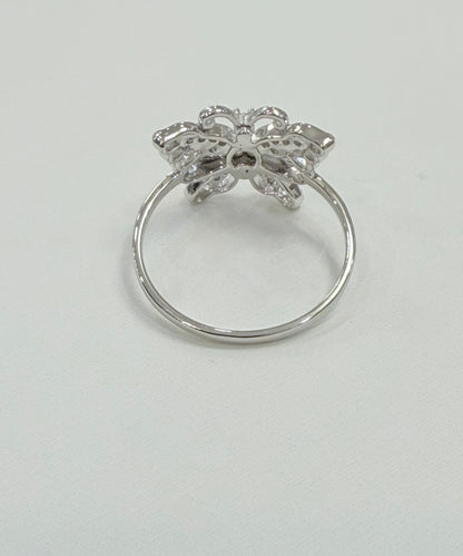 S1144- .925 Sterling Silver Moissanite Buttefly Women’s Ring W.G