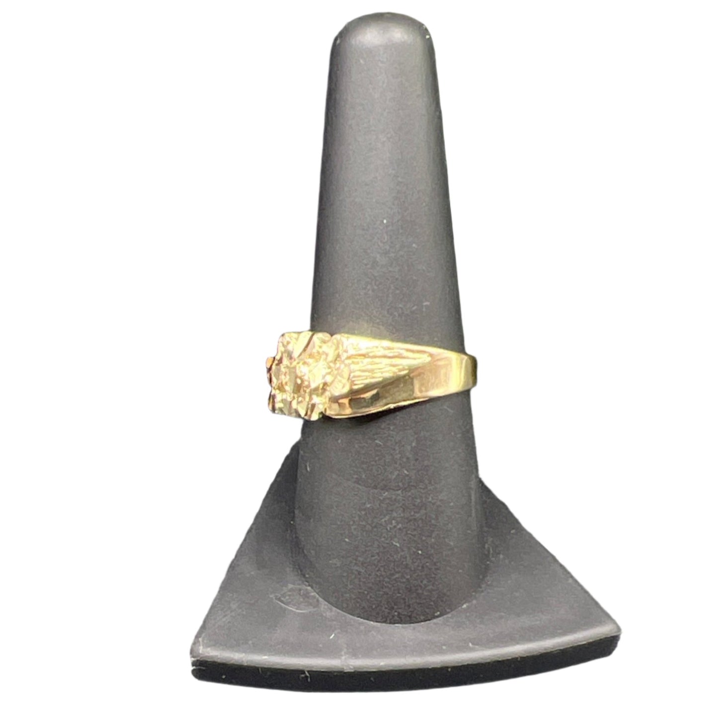 345- 14K Men Nugget Ring Sz 8 1/2