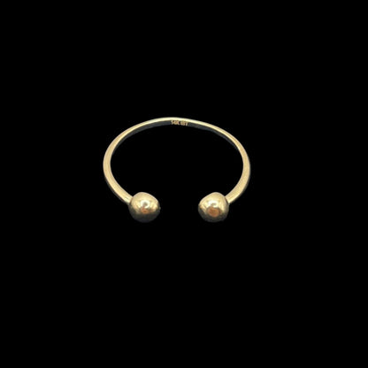 503 - 14K Band with Beads Ring Sz 7 1/2