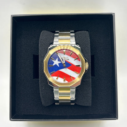 R24- Silver/Gold Color Puerto Rican Watch - 42mm