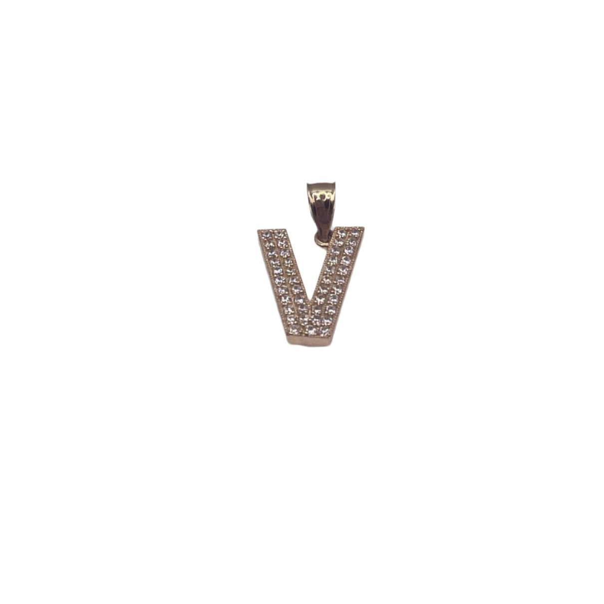 512- 14K Letter “V” Pendant