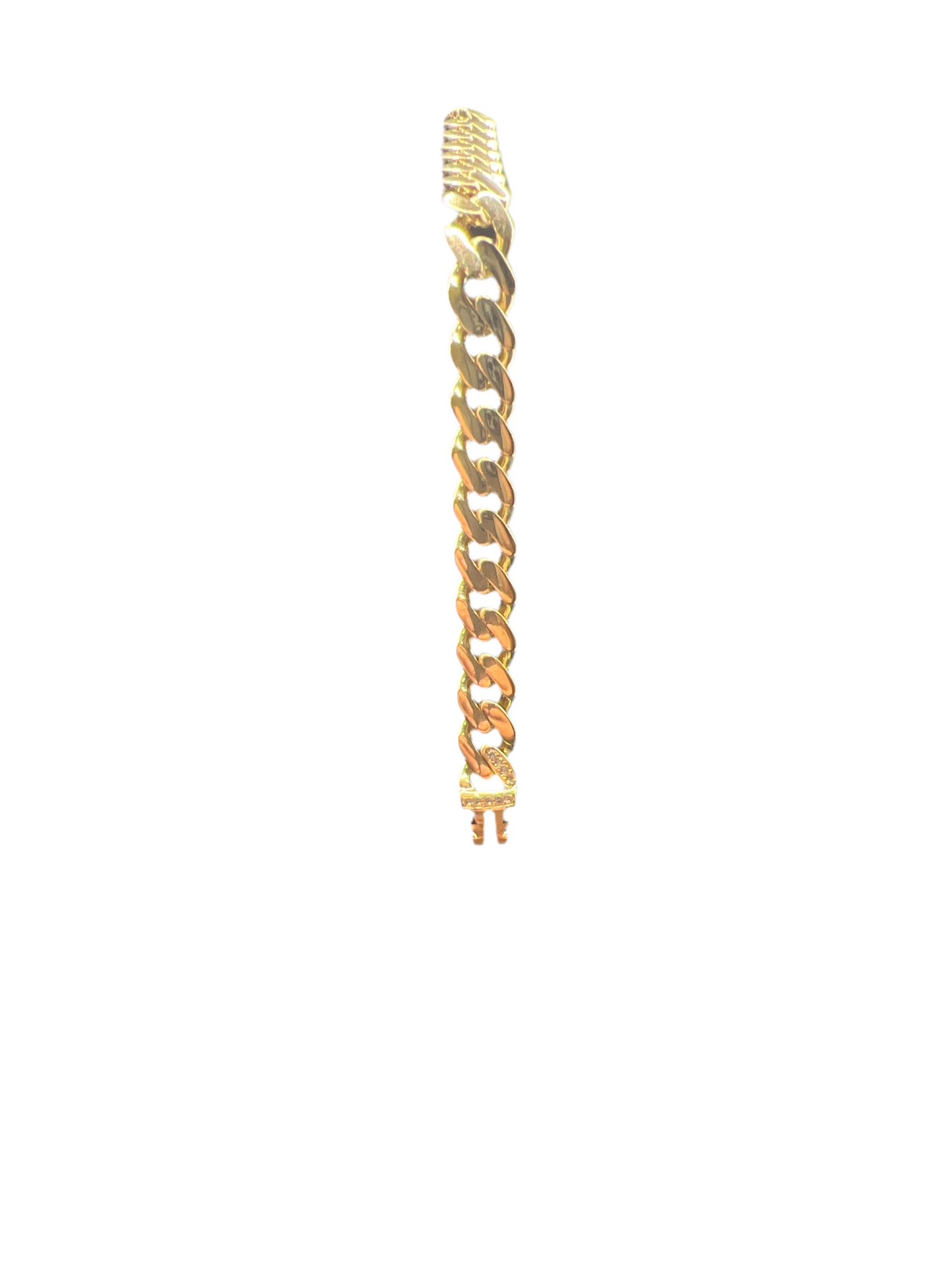 333- 14K Gold Unisex Monaco Bracelet 7”