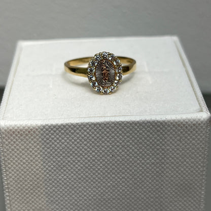 650- NEW 14K Our Lady Of Guadalupe Ring (W.G)