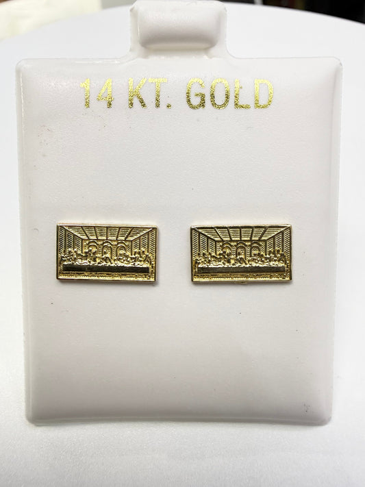 1605- NEW 14K The Last Supper Earrings W.G