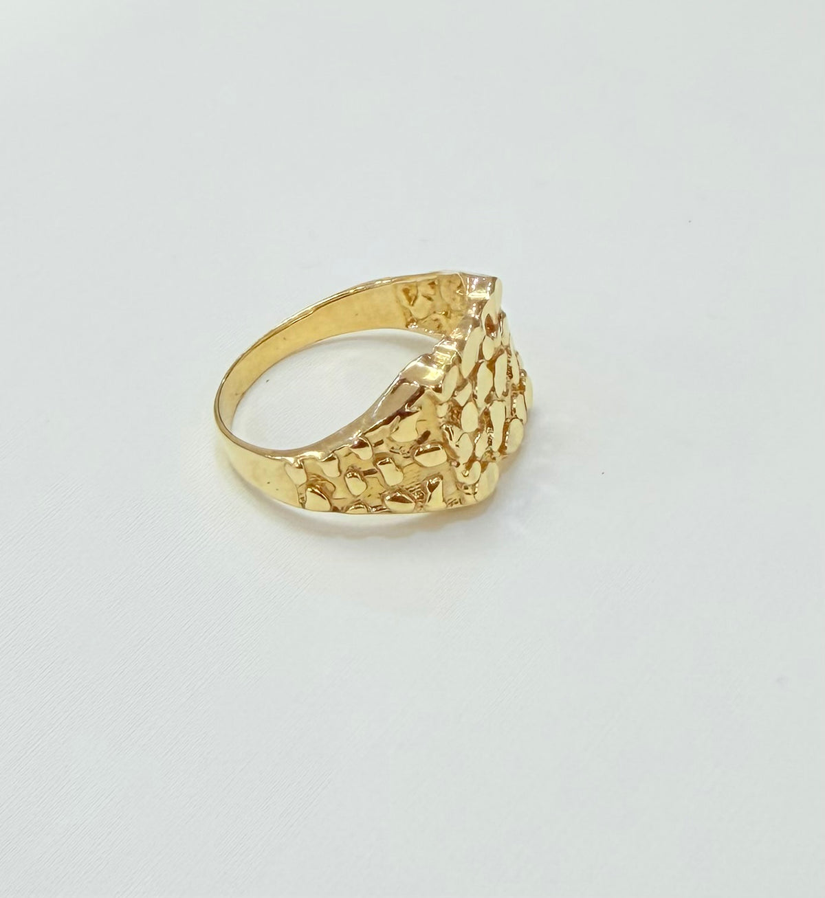 1193- NEW 14K Square Nugget Men's Ring W.G