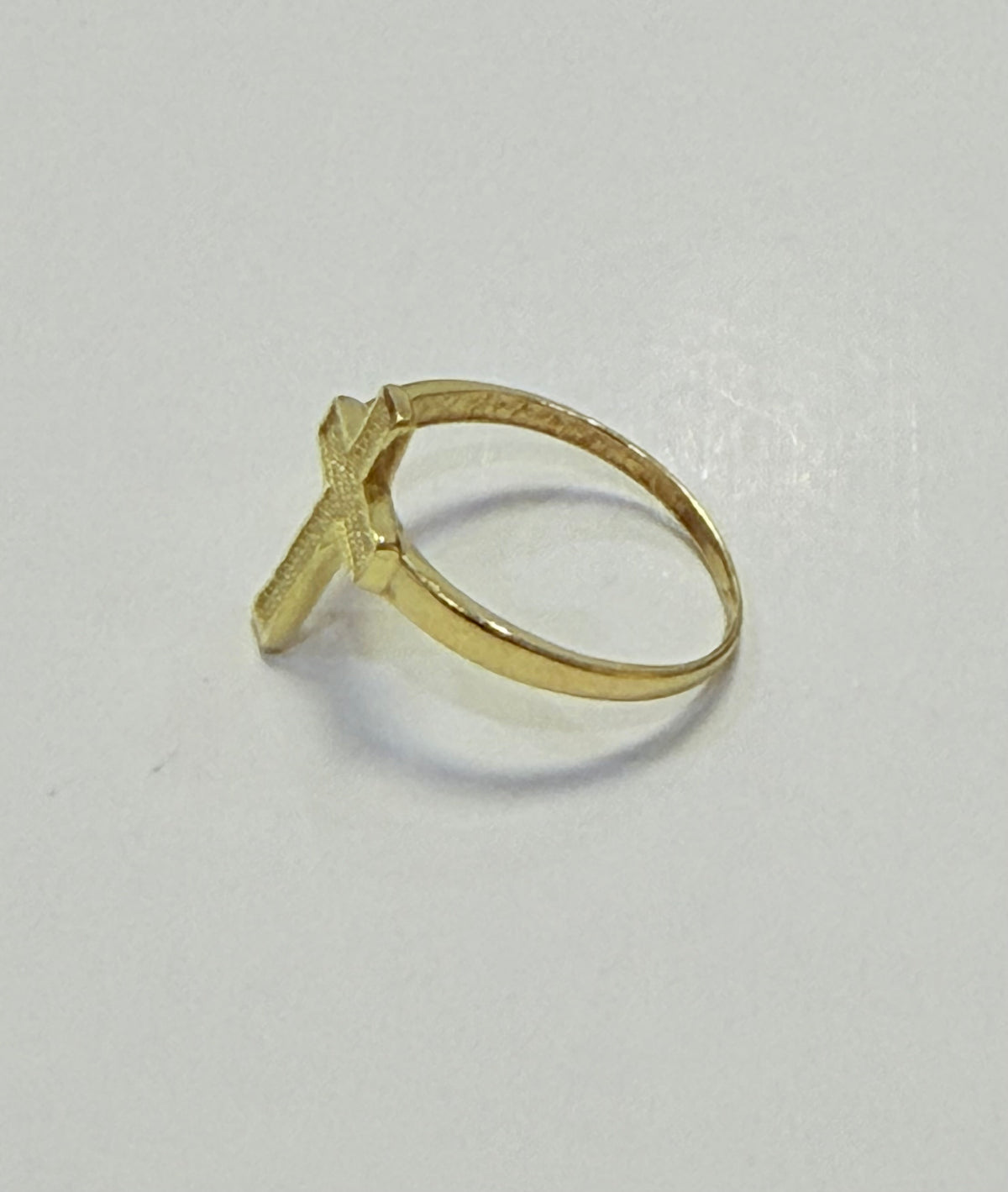 1703- NEW 10K Gold Cross Women’s Ring W.G