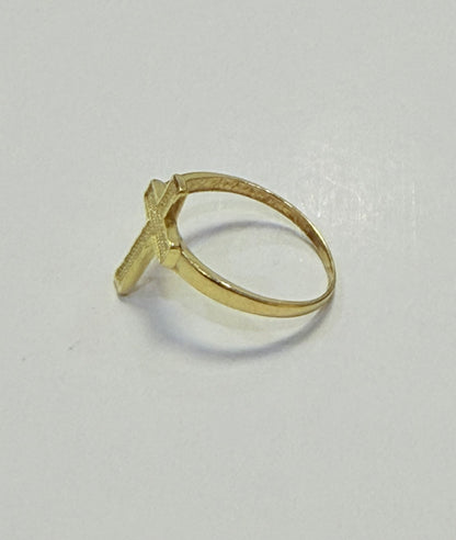 1703- NEW 10K Gold Cross Women’s Ring W.G