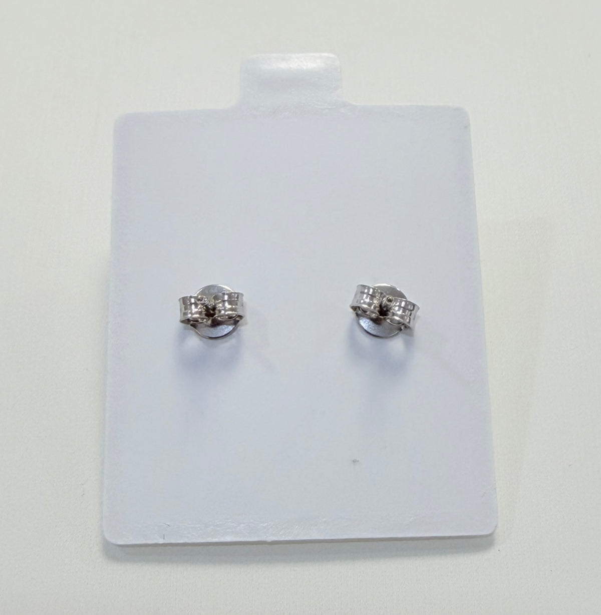 S908- NEW .925 Larimar Square Stud Earrings (4mm) W.G