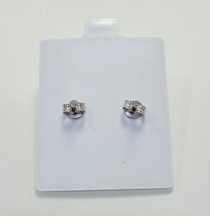 S908- NEW .925 Larimar Square Stud Earrings (4mm) W.G