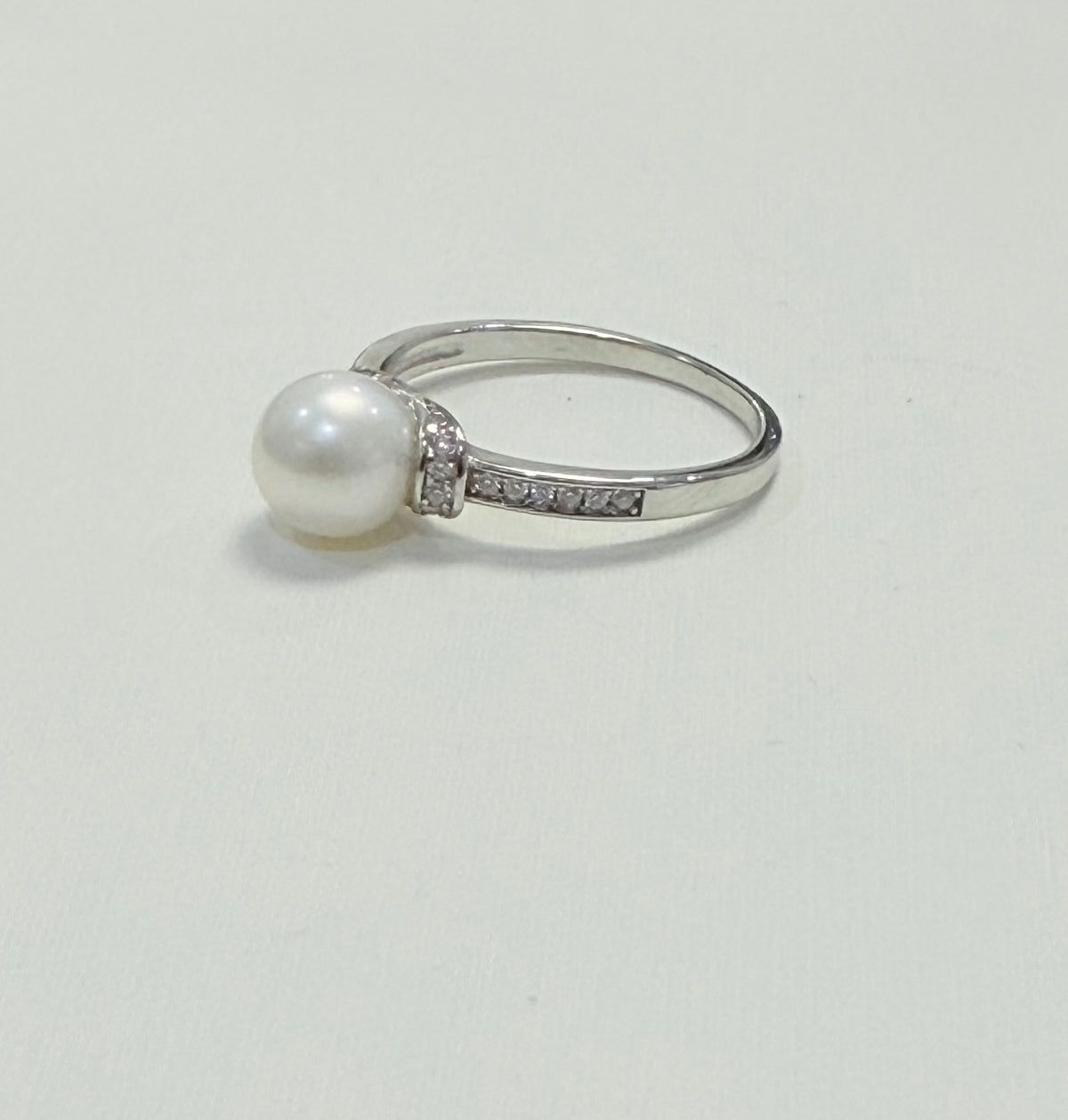 S761- NEW .925 FreshWater Pearl Silver Ring W.G