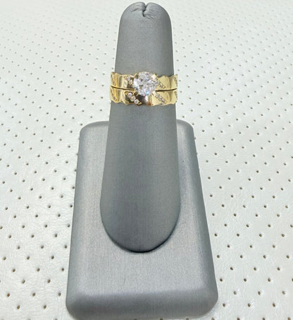 1817- NEW 14K Wedding Rings Set W.G