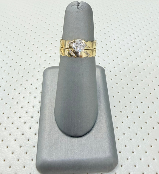 1817- NEW 14K Wedding Rings Set W.G
