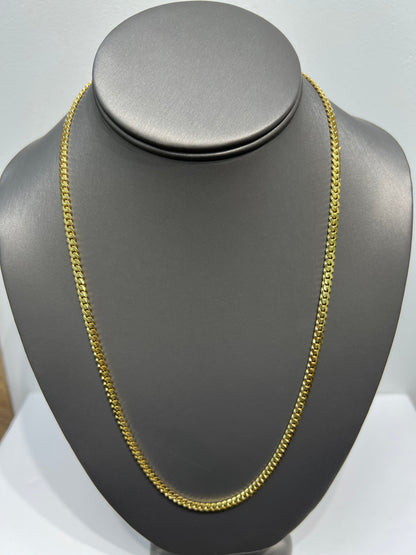1264- NEW 14K Solid Miami Cuban Chain 22” (4mm) W.G