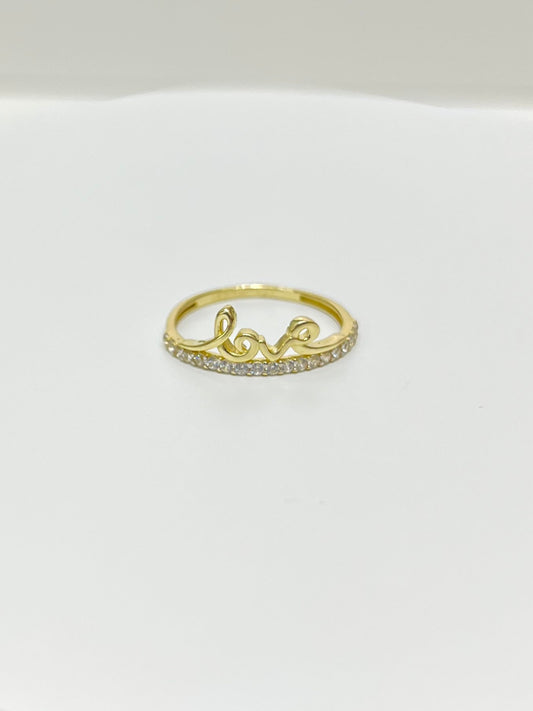 1476- NEW 14K Love Classic Gold Ring W.G