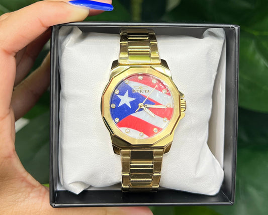R33- Invicta Puerto Rico Women’s Watch w/ Mother of Pearl Dial 34mm W.G