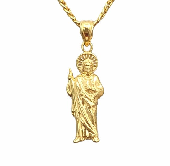 1282- NEW 10K Yellow Gold St. Jude Pendant W.G