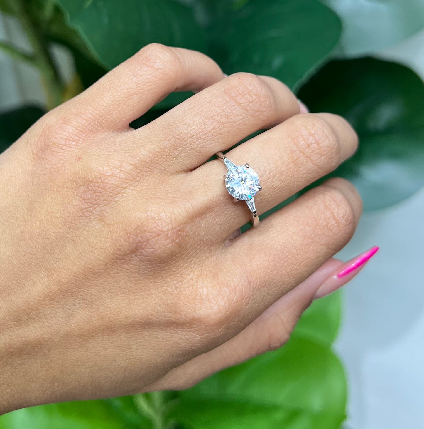 S443- NEW .925 Sterling Silver Clear CZ Solitaire Ring W.G