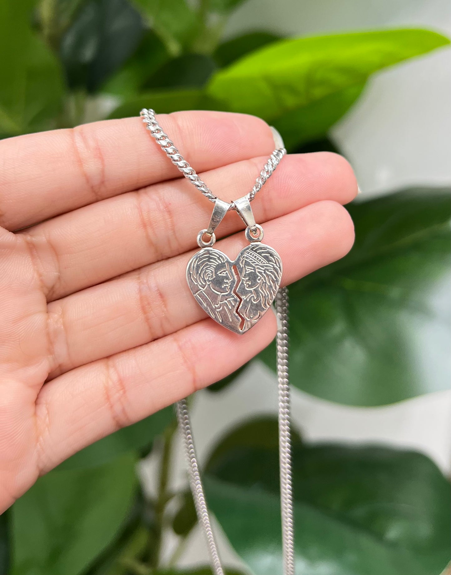 S217- NEW .925 Sterling Silver Heart Pendant -W.G