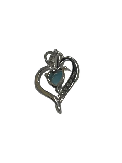 S755- Larimar Small Heart Shape Pendant