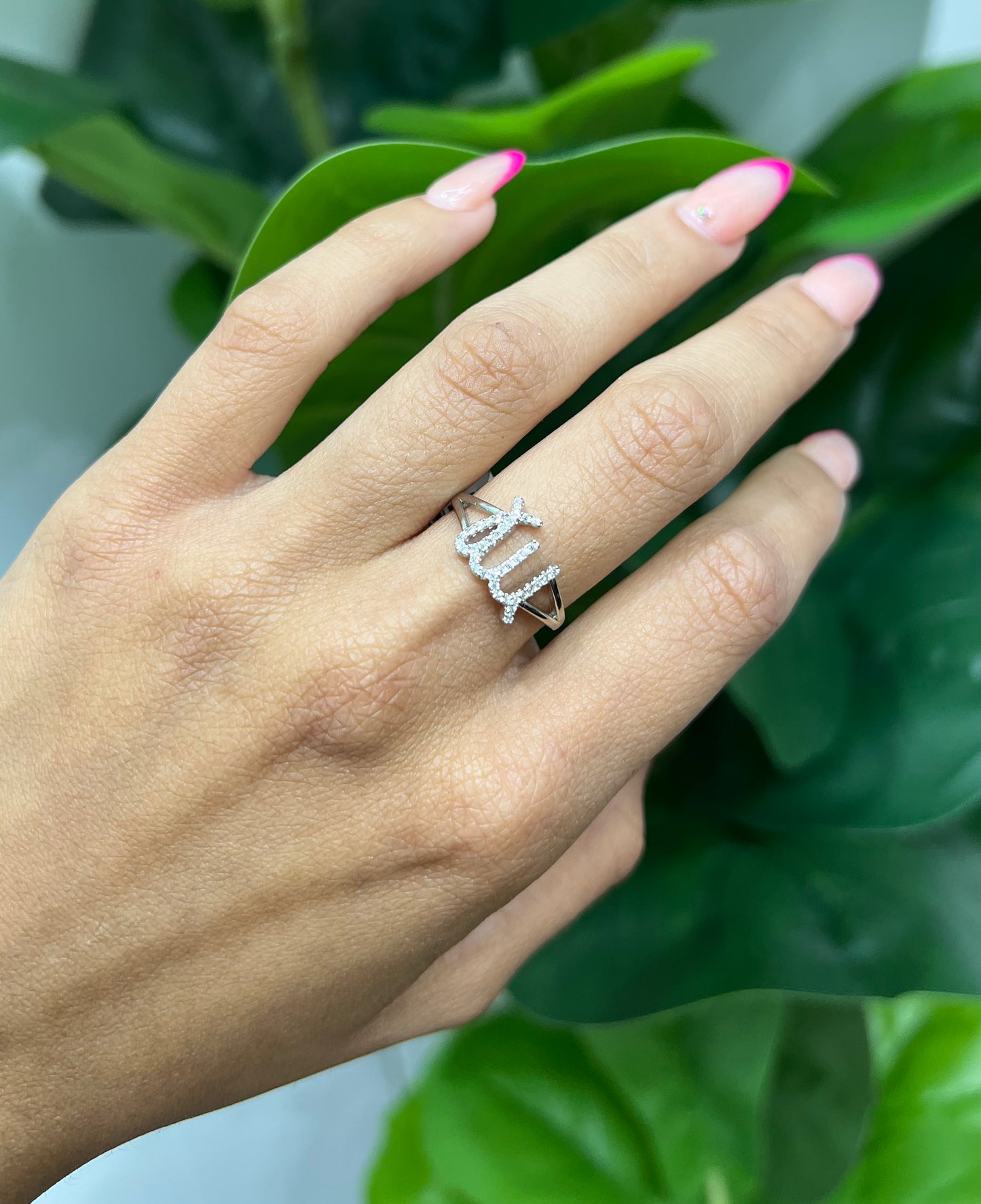 S633- NEW .925 Sterling Silver Zodiac Scorpio Cz Ring W.G