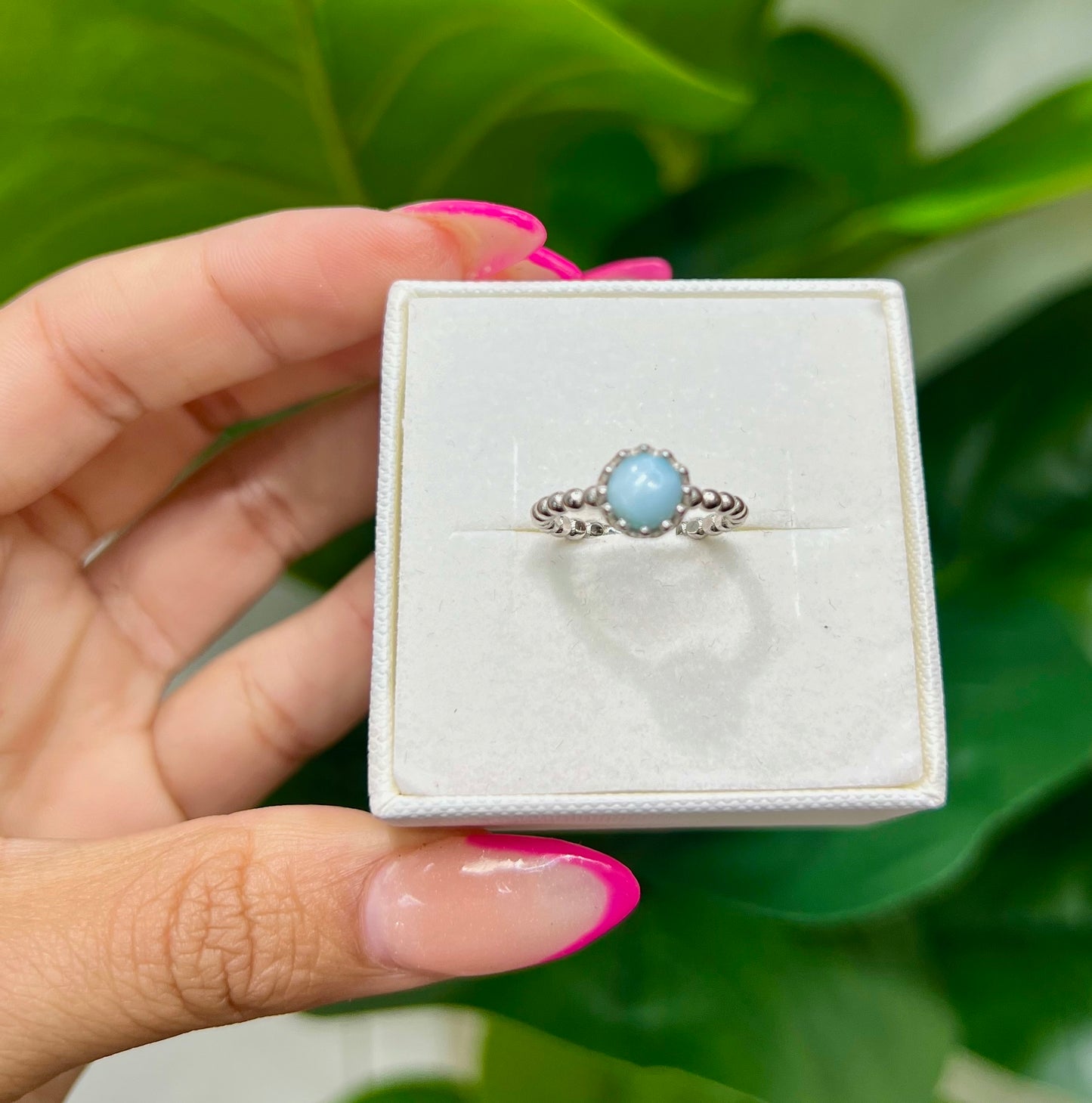 S674- NEW .925 Sterling Silver Round Women's Ring W.G