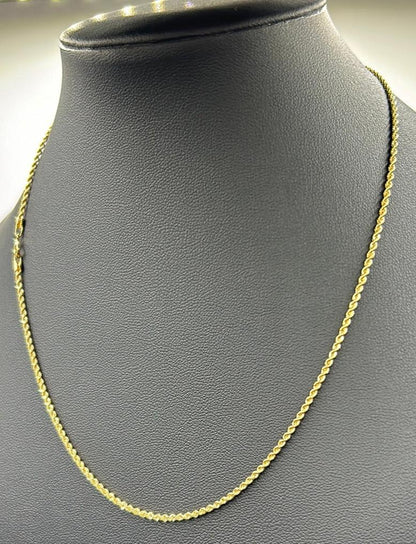 338-NEW 14k Gold Rope chain  (1.9mm).W.G