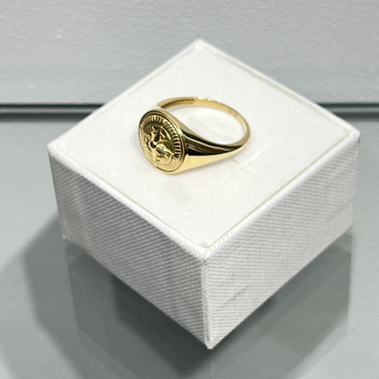 378- NEW 14k Gold Compass Men’s Ring W.G