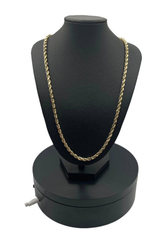 466-NEW 14k Gold Rope chain    (4.10mm).W.G