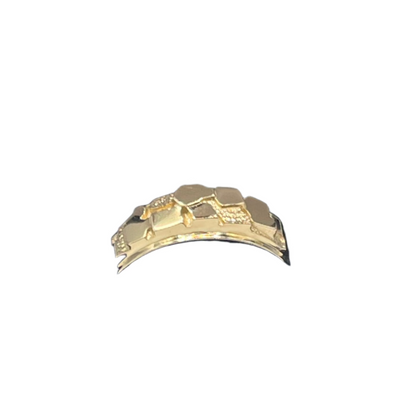 377- 14K Gold Nugget Ring Sz 9 3/4