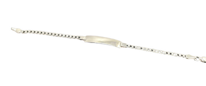 S389- .925 Sterling Silver Curb Baby ID Bracelet