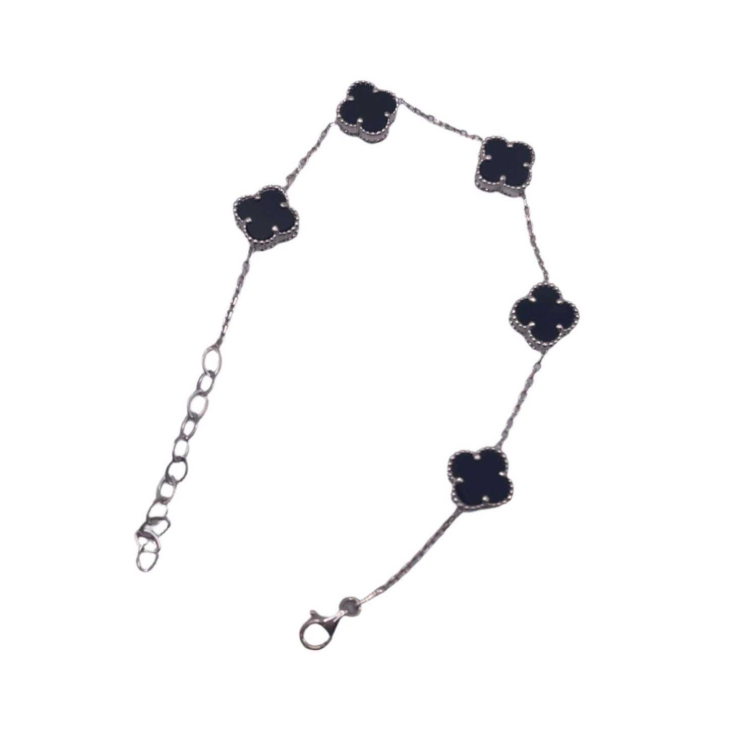 S663- Black clover Bracelet 8”