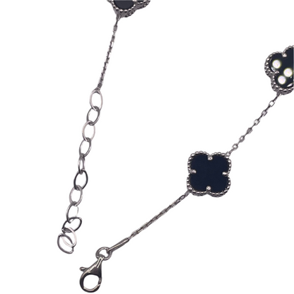 S663- Black clover Bracelet 8”