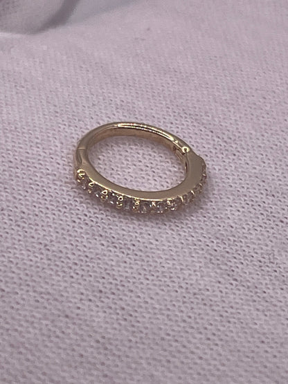 660- NEW 14K Circle Septum Ring 10.80mm (W.G)