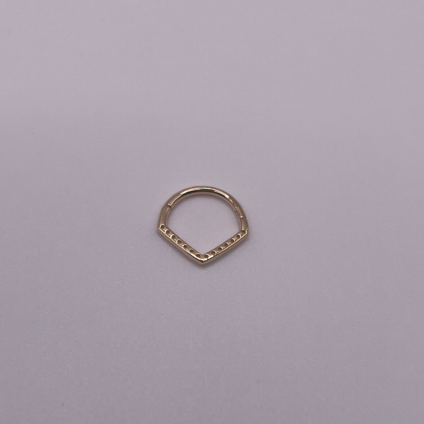 659- 14K Nose Septum Ring 12mm