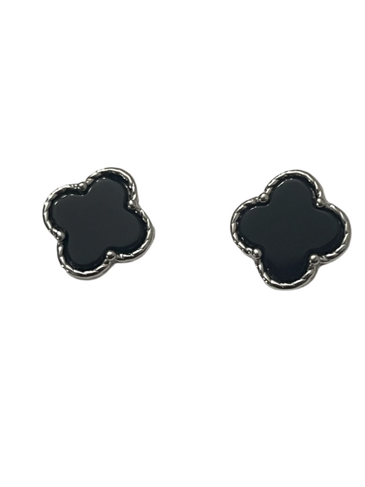 S425- Black clover Studs Earrings