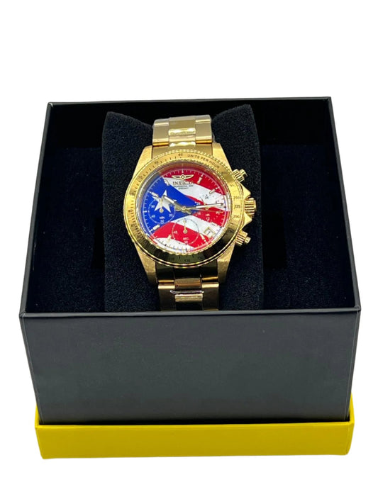 R2- NEW Puerto Rican Flag Invicta Men Watch (40mm) W.G