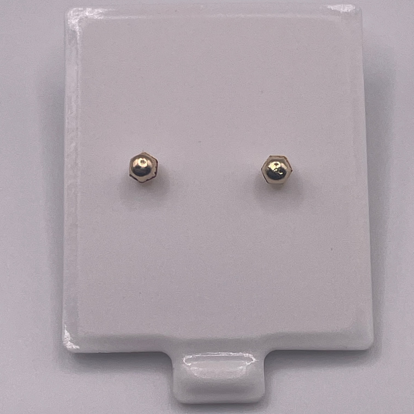 800- 14K Imitation Pearl Stud Earrings 7MM