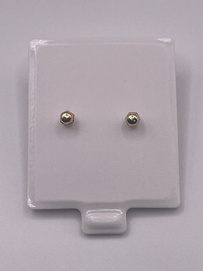 800- 14K Imitation Pearl Stud Earrings 7MM