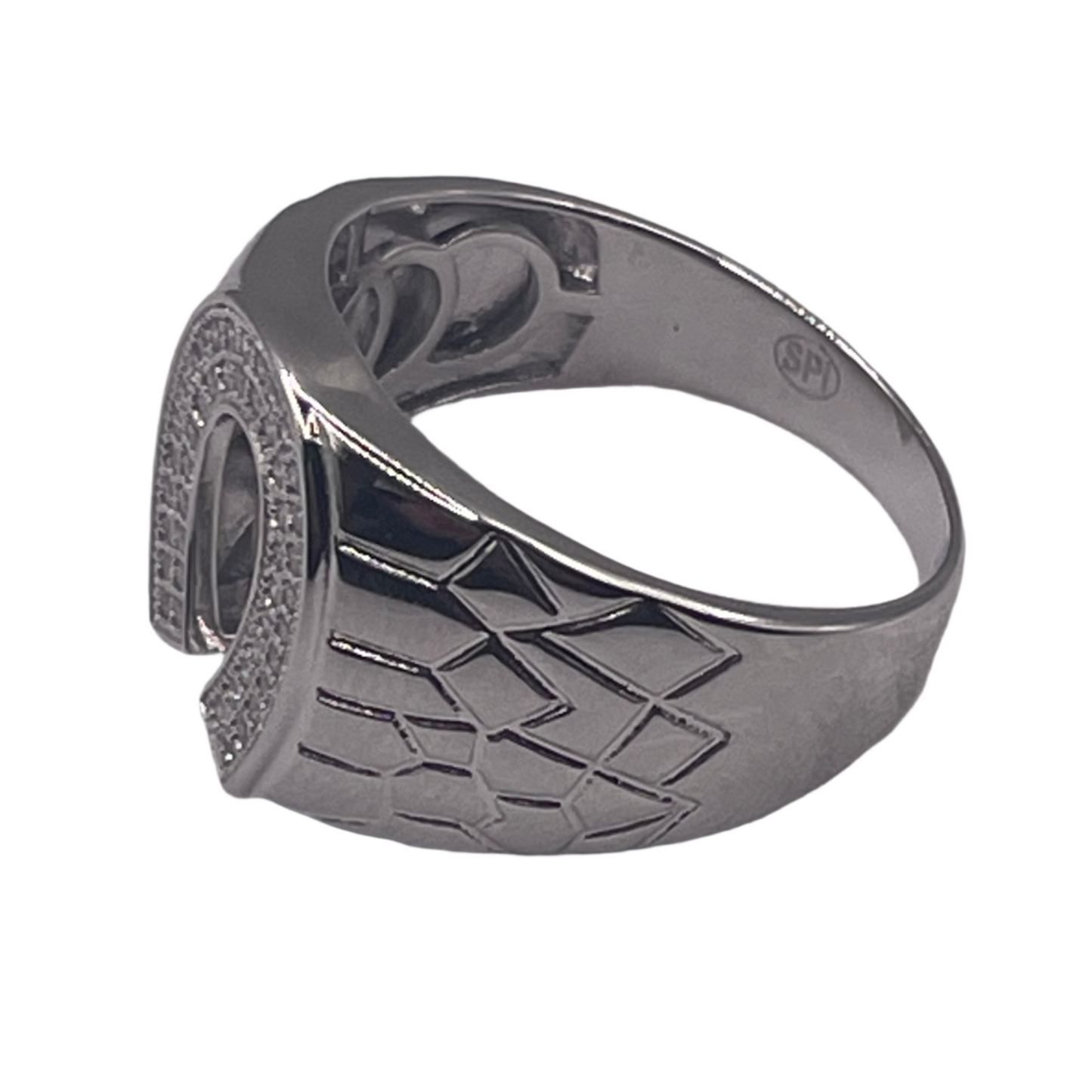 S801- Horseshoe Men Ring Sz 10