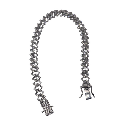 S793- Silver Monaco Bracelet 7 1/2”