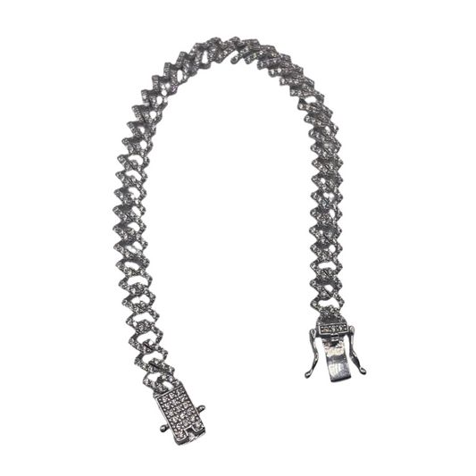 S793- Silver Monaco Bracelet 7 1/2”