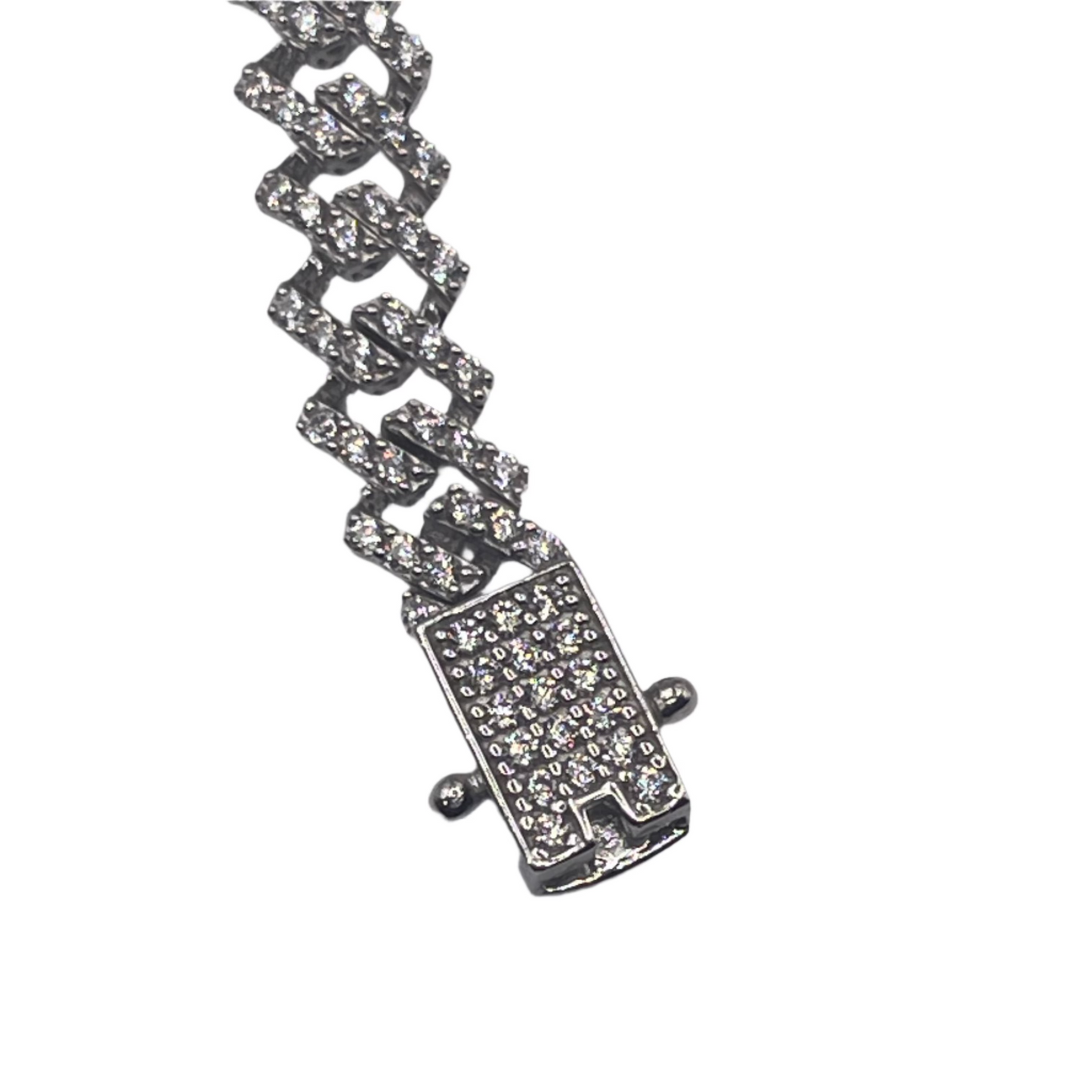 S793- Silver Monaco Bracelet 7 1/2”