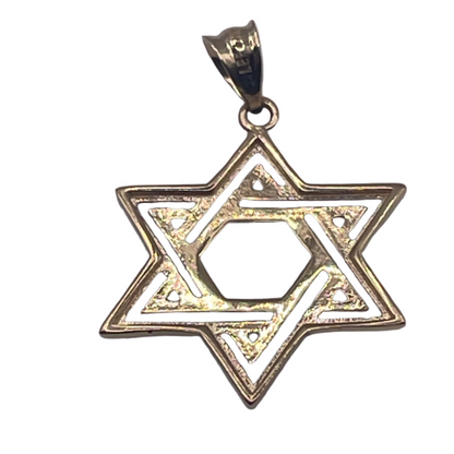 837-NEW 14K Star of David Pendant (20x17mm) W.G