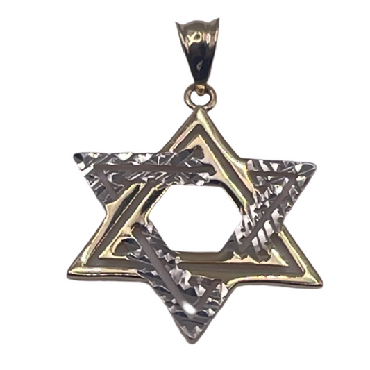 837-NEW 14K Star of David Pendant (20x17mm) W.G