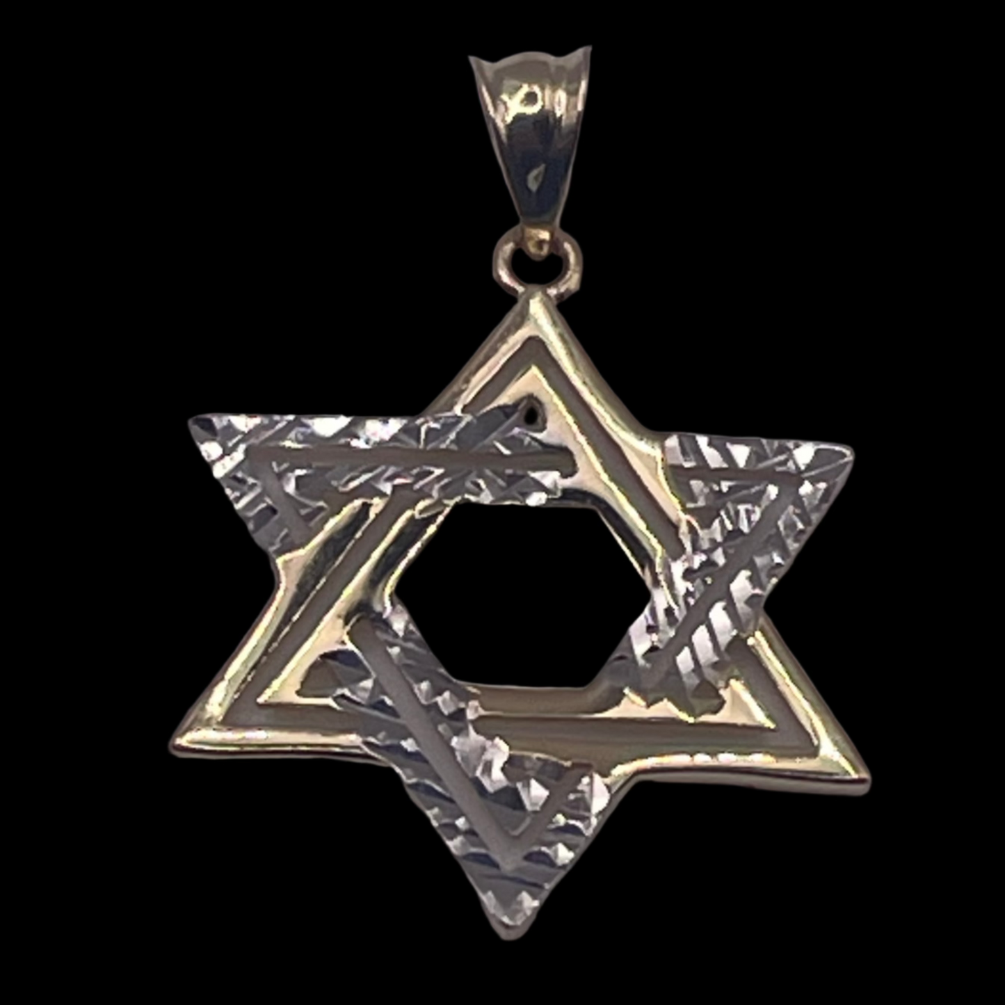 837-NEW 14K Star of David Pendant (20x17mm) W.G