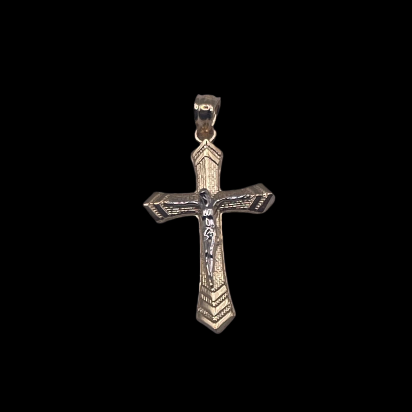 836- NEW 14K Crucifix Lightweight Pendant (27x16mm) W.G