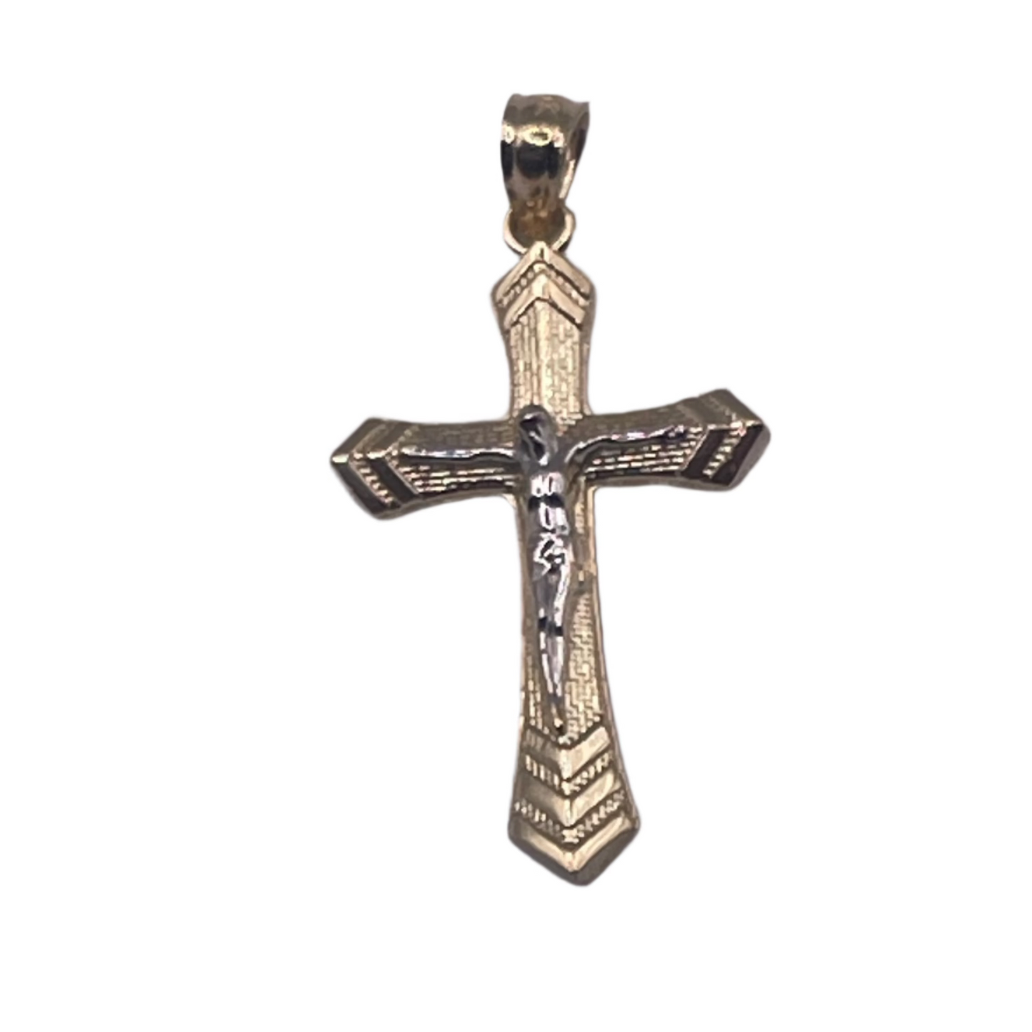 836- NEW 14K Crucifix Lightweight Pendant (27x16mm) W.G