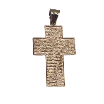 833- NEW 14K Religious “Padre Nuestro” Pendant (31x19mm) W.G