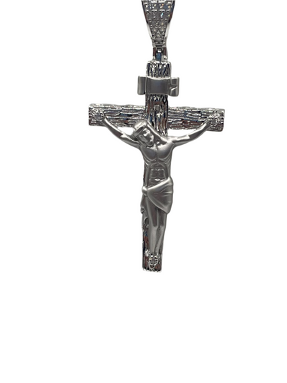 S859- Silver Crucifix Fashion Pendant