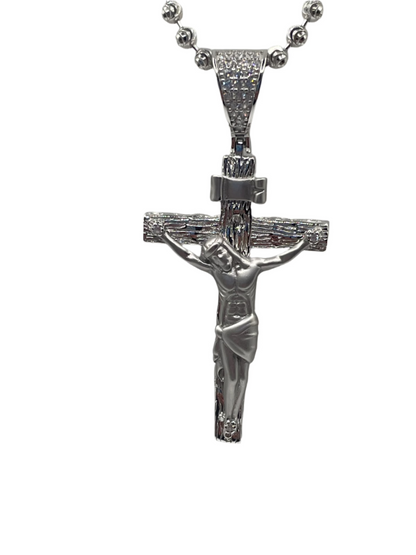 S859- Silver Crucifix Fashion Pendant